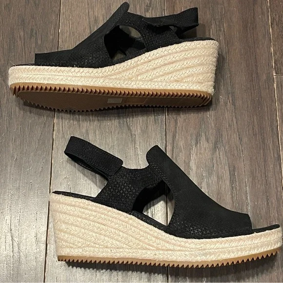 Eileen Fisher Wilda Slingback Espadrille Platform Wedge Sandal Women 8.5 - Picture 1 of 7